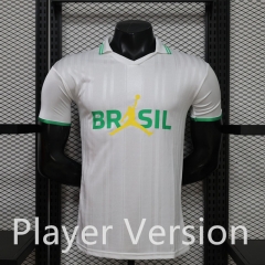 (S-3XL) Player Version 2026-2027 Jordan Brazil White Thailand Soccer Jersey AAA-888