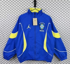 2026-2027 Brazil Lake Blue Thailand Soccer Trench Coat-3257