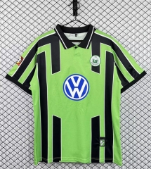 Retro Version 1999-2000 VfL Wolfsburg Away Green Thailand Soccer Jersey AAA-3259