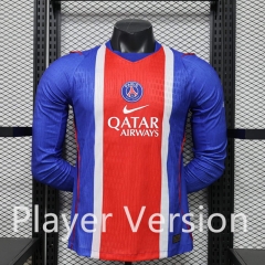 Player Version 2026-2027 Paris SG Home Blue&Red LS Thailand Soccer Jersey AAA-888
