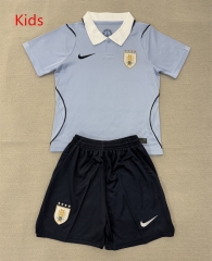 2026-2027 Uruguay Home Blue Kid/Youth Soccer Uniform-AY