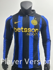 Player Version 2026-2027 Inter Milan Home Blue&Black LS Thailand Soccer Jersey AAA-0871 Player Version 2026-2027 Inter Milan Home Blue&Black LS Thailand Soccer Jersey AAA-0871