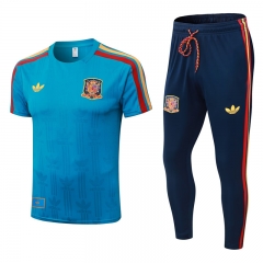 (S-4XL) 2026-2027 Spain Colour Blue Short-Sleeved Thailand Soccer Tracksuit-9926 (S-4XL) 2026-2027 Spain Colour Blue Short-Sleeved Thailand Soccer Tracksuit-9926