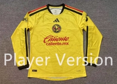(S-4XL) Player Version 2026-2027 Club America Yellow LS Thailand Soccer Jersey AAA-5492