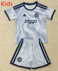 2026-2027 Ajax 2nd Away Light Blue Kid/Youth Soccer Uniform-AY