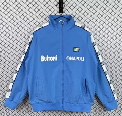 Retro Version 1987-1988 Napoli Blue Thailand Soccer Coat-3257