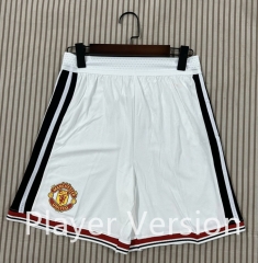 Player Version 2026-2027 Manchester United Home White Thailand Soccer Shorts-6149