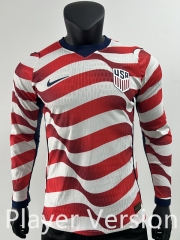 Player Version 2026-2027 USA Home Red&White LS Thailand Soccer Jersey AAA-0871