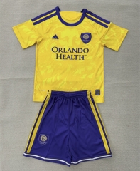 2026-2027 Orlando City Away Yellow Soccer Uniform-AY 2026-2027 Orlando City Away Yellow Soccer Uniform-AY