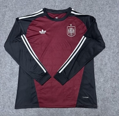 (S-4XL) 2026-2027 Spain Goalkeeper Maroon LS Thailand Soccer Jersey AAA-9527