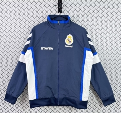 Retro Version 1991-1992 Real Madrid Royal Blue Thailand Trench Coat-3257 Retro Version 1991-1992 Real Madrid Royal Blue Thailand Trench Coat-3257
