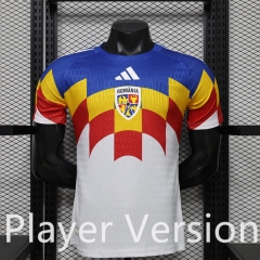 Player Version 2026-2027 Romania White Blue Yellow Thailand Soccer Jersey AAA-888