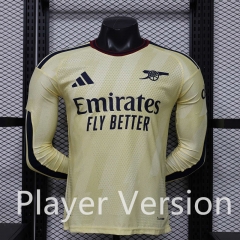(S-3XL) Player Version 2026-2027 Arsenal 2nd Away Yellow LS Thailand Soccer Jersey AAA-888 (S-3XL) Player Version 2026-2027 Arsenal 2nd Away Yellow LS Thailand Soccer Jersey AAA-888