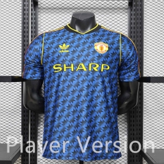 (S-3XL) Player Version 26-27 Retro Casual Version Manchester United Blue Thailand Soccer Jersey AAA-888