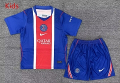 2026-2027 Correct Version Paris Home Blue Kids/Youth Soccer Uniform-2353