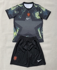 2026-2027 Netherlands Goalkeeper Black&Gray Soccer Uniform-AY