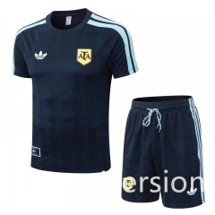(S-4XL) Player Version 2026-2027 Argentina Royal Blue Thailand Short-Sleeved Soccer Uniform-9926