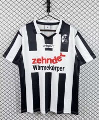 Retro Version 1994-1995 SC Freiburg Away Black&White Thailand Soccer Jersey AAA-3259