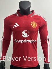 Player Version 2026-2027 Manchester United Home Red LS Thailand Soccer Jersey-0871