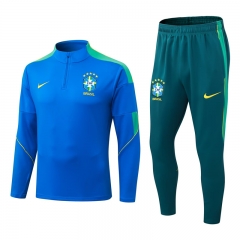 2026-2027 Brazil Colour Blue Thailand Soccer Tracksuit-411 2026-2027 Brazil Colour Blue Thailand Soccer Tracksuit-411