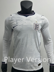 Player Version 2026-2027 England Home White LS Thailand Soccer Jersey AAA-0871