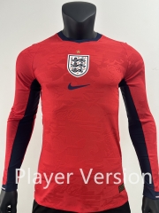 Player Version 2026-2027 England Away Red LS Thailand Soccer Jersey AAA-0871