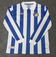 (S-4XL) 150th Anniversary Copenhagen Blue&White LS Thailand Soccer Jersey AAA-9527