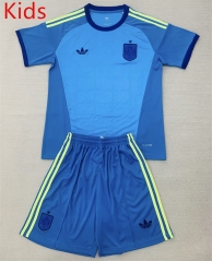 2026-2027 Spain Goalkeeper Laker Blue Kids/Youth Soccer Uniform-AY