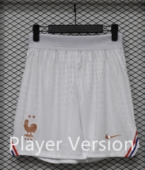 (S-3XL) Player Version 2026-2027 France Home White Thailand Soccer Shorts-888