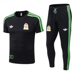 (S-4XL) 2026-2027 Mexico Black Short-Sleeved Thailand Soccer Tracksuit -9926 (S-4XL) 2026-2027 Mexico Black Short-Sleeved Thailand Soccer Tracksuit -9926