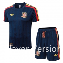 (S-4XL) Player Version 2026-2027 Spain Royal Blue Thailand Short-Sleeved Soccer Uniform-9926 (S-4XL) Player Version 2026-2027 Spain Royal Blue Thailand Short-Sleeved Soccer Uniform-9926