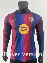 Player Version 26-27 Barcelona Home Red&Bue LS Thailand Soccer Jersey AAA-0871