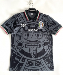 Retro Version 1998 Mexico Grey&Black Thailand Soccer Jersey AAA-811