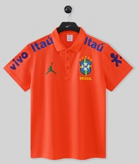 26-27 Jordan Brazil Orange Thailand Polo Shirt-9171