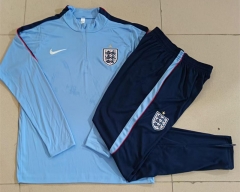 26-27 England Light Blue Thailand Soccer Tracksuit-815 26-27 England Light Blue Thailand Soccer Tracksuit-815
