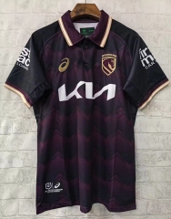 (S-7XL) 2026 Mustang Purple&Red Thailand Rugby Shirt
