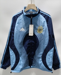 Retro Version 2006 Argentina Royal Blue Single-sided Embroidered Thailand Trench Coat-0255