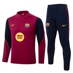26-27 Barcelona Maroon Thailand Soccer Tracksuit-815