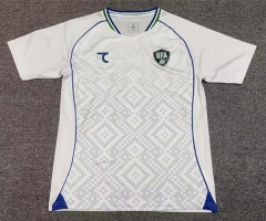 (S-4XL) 26-27 Uzbekistan Away White Thailand Soccer Jersey AAA-8025 (S-4XL) 26-27 Uzbekistan Away White Thailand Soccer Jersey AAA-8025
