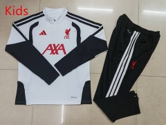 26-27 Liverpool White Kids/Youth Thailand Soccer Tracksuit-GDP