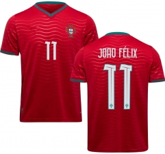 (S-4XL) 2026 World Cup Portugal Home Red #11 JOAO FÉLIX Thailand Soccer Jersey AAA