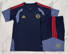 26-27 Bayern München Royal Blue Thailand Soccer Short-sleeve Tracksuit Uniform-815