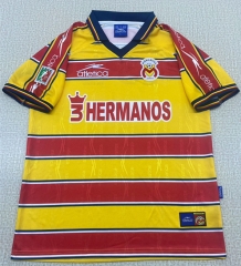 (S-3XL) Retro 99-00 Atlético Morelia Home Yellow&Red Thailand Soccer Jersey AAA-6895