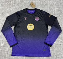 (S-5XL) 26-27 Barcelona Away Black&Purple LS Thailand Soccer Jersey AAA-4506