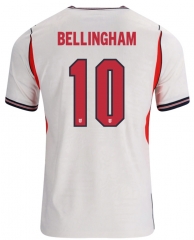 (S-4XL) 26-27 England Home White Bellingham #10 Thailand Soccer Jersey AAA (S-4XL) 26-27 England Home White Bellingham #10 Thailand Soccer Jersey AAA