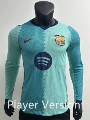 Player Version 26-27 Barcelona 2nd Away Green LS Thailand Soccer Jersey AAA-0871