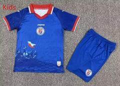 26-27 Haiti Home Blue Kid/Youth Soccer Uniform-7809