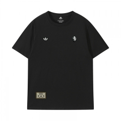 26-27 Juventus Black Vintage Embroidery T-shirt-LH