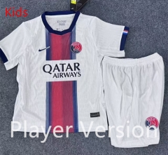 Player Version 26-27 Paris Away White Kids/Youth Soccer Uniform-9527
