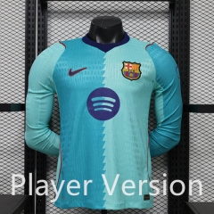 Player Version 26-27 Barcelona 2nd Away Laker Green LS Thailand Soccer Jersey AAA-888 Player Version 26-27 Barcelona 2nd Away Laker Green LS Thailand Soccer Jersey AAA-888